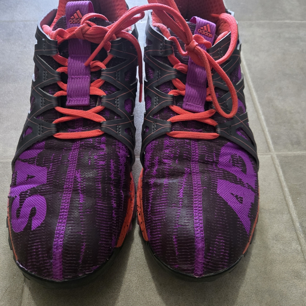 Adidas Black and Purple Sports Sneakers